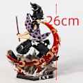 Miniatyrbillede 2 af 5: Demon Slayer Kokushibou Tsugikuni Michikatsu Fremragende Figur Anime Model Statue Legetøj Samlerobjekter Gave 26cm no box