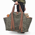 Miniatyrbild 1 av 4: Waxed Canvas Log Carrier Tote Bag, Extra Large Durable Firewood