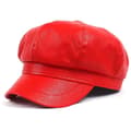 Miniatyrbild 1 av 4: Autumn/winter- Vintage Solid Leather, Beret Cap red