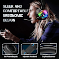 Miniatyrbild 4 av 5: Stereo Pc Gaming Headset With Noise Canceling Mic For Ps4 Ps5 Xbox Series K6