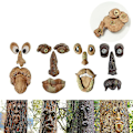 Miniatyrbild 1 av 3: Tree Face Decor Old Man Tree Hugger Bark Ghost Face Garden Yard Art Decor Easter Creative Props B