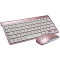 2.4g Wireless Keyboard And Mouse Portable Mini Keyboard And Mouse Combo Set Suitable For Notebook rose gold