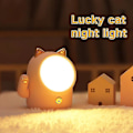 Miniatyrbild 4 av 4: Touch Dimmable Usb Charging Lucky Cat Lamp(Pink)