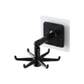 Multi-purpose Kitchen 6 Hooks 360 Rotating Folding Rack For Organizer And Storage Spoon Hanger Bathroom Waterproof Towel Hooks Black