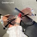 Rhinestone solbriller uten innfatning Gradient te Gradient tea