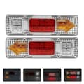 2 stk vanntette 12V tilhenger lastebil LED baklys båt bobil campingvogn varebil flytende styring brems reverserende trafikk tåkebaklys - 2 stk 12V-24V 2PCS Style E 12V-24V
