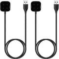 2-pack laddare, kompatibel med Fitbit Sense/Fitbit Sense 2, Fitbit Versa 3 / Fitbit Versa 4, ersättningsladdningskabel