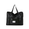 1 stk. stor foldbar kuffert ventetaske kuffert sort sort black