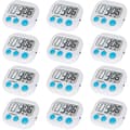 12-pack Digital kökstimer med på/av-knapp, högt alarm