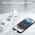 Miniatyrbilde 2 av 5: 20w 2-pakning Usb C Hurtiglader, Usbc Socket Type C Vegg AC Strømadapter
