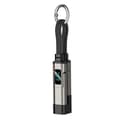 65W hurtigladende 4-i-1 nøkkelringkabel med LED-display for iPhone og Android - USB C og USB A multilader svart Black