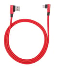 1M vinklad mobilspel snabbladdande USB-datakabel kompatibel med iPhone/(röd)-YM