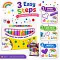 Miniatyrbild 4 av 9: 3D Bubble Pen Puffy Paint Popcorn-pennor set, Popcorn-ritpennor, 36 st 36 PC