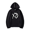 Miniatyrbillede 2 af 4: The Weeknd trykte hættetrøjer Xo ode Print hættetrøje Herrer Kvinder Harajuku Hip Hop Pullover Hoodie Toppe .i Sort Black M