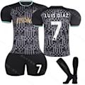 Miniatyrbillede 1 af 2: Gos- 2024 Liverpool co-branded sort fodboldtrøje 7 LUIS DIAZ #16