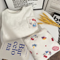 Miniatyrbillede 3 af 4: Mub- Flanel Pyjamas Kvindelig Sød Efterår Vinter Loungewear White KT Kat White KT cat M
