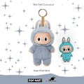 Miniatyrbilde 2 av 4: Labubu Macaron Monster Nøkkelring Det spennende monsteret Macarons Vinyl Face Plysj Nøkkelringer Kunst Samleobjekter Leker Gaver til barn Item 1:Sea salt yeye