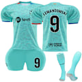 Miniatyrbillede 1 af 2: 2023-2024 Barcelona udebanetrøje til børn nr. 9 Lewandowski G G. 18