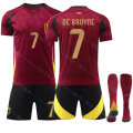 Miniatyrbild 1 av 2: Gos- EM 2024 Belgien Home Fotbollströja 7 DE BRUYNE S