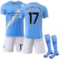 Miniatyrbilde 1 av 2: Gos- 2025-26 Ny Fotballdrakt Manchester City Hjemme 17 DE BRUYNE 20