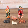 Miniatyrbillede 4 af 4: Gos - Julekrybbe pyntesæt med 10 stk jesus