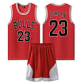 #23 Michael Jordan Baskettrøje Sæt Bulls Uniform til Børn Voksne - Rød K 3XL (175-180CM)