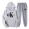 Pikkukuva 1 / 3: Naisten kaksiosainen treenihaalari pitkähihaisilla leikatuilla sarjoilla .i Gray Gray XL