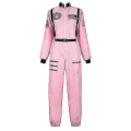 Miniatyrbillede 1 af 5: Astronaut Kostume Rumdragt Til Voksen Cosplay Kostumer Lynlås Halloween Kostume Par Flyvedragt Plus Størrelse Uniform -a Pink Pink XL