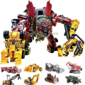 Miniatyrbild 2 av 7: AOYI Cool 8 IN 1 Oversize Devastator Transformation Leksaker Pojke Anime Krok Actionfigurer Robot Bil Engineering Fordonsmodell Barn AOYI H6001-8D