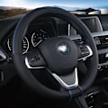 Miniatyrbild 3 av 7: (Blå)2018 NYTT PU-läder Cover Universal 38cm Sport Design Rattskydd Case Passar för de flesta bilar Styling Blue