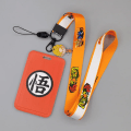Miniatyrbild 7 av 7: Dragon Ball-korthållare Tecknad Son Goku- cover Super Saiyan Student Campus Lanyard Cover Arbete Anime Barn Present 11