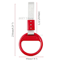 Miniatyrbild 3 av 4: Universal färgglad PVC-bil cirkulär dragrem för universal PVC-varningsring, högresistans nylon Silver Red