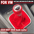Miniatyrbild 3 av 5: För Volkswagen VW Golf 5 Golf 6 MK5 MK6 R32 GTI 2004-2009 Manual 5 6-växlad mocka läder Växelspaksknopp Komplett damask Boot-6 Speed-Black 6 Speed-Black