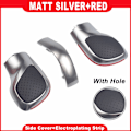Miniatyrbild 1 av 5: Röd/Blå Bil Växelspak Spak Krom Matt För VW Golf 6 7 R GTI Passat B7 B8 CC R20 Jetta MK6 GLI DSG Cover Emblem-Alternativ 2 Option 2