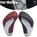Miniatyrbild 5 av 5: För Mazda 3 BK 2007 2008 2009 år Läder Växelspaksspak Gaitor Automatväxellåda-Matt röd Matt red