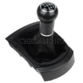 Miniatyrbild 1 av 5: För Seat Ibiza 2002 2003 2004 2005 2006 2007 2008 2009 2010 Car-Styling 5/6-växlad växelspaksknopp med PU-läder Boot-6 Speed Black 6 Speed Black