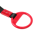 Miniatyrbild 4 av 4: Universal färgglad PVC-bil cirkulär dragrem för universal PVC-varningsring, högresistans nylon Black Red