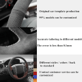 Miniatyrbild 5 av 6: Cover DIY Handsydd svart äkta lädermocka för Audi A5 A7 RS7 S7 SQ5 S6 S5 RS5 S4 RS4 S3 2012-2018