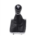Miniatyrbild 1 av 5: Krom och läder Bilväxel växelspaksspak Gaitor Boot Cover för VW Passat B6 CC 3C R36 TDI TFSI TSI (2006-2011)-5 Speed ​​black line 5 Speed black  line