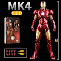 Miniatyrbild 1 av 5: ZD Toys LED Light Iron Man MK1 MK2 MK3 MK4 MK5 MK6 MK7 MK43 MK50 7" film actionfigur Tony Stark Legends Toys MK4 LED