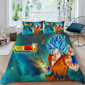 Miniatyrbild 1 av 7: Dragon Ball Z Cover SET Anime Figur Son Goku Printed Sängkläder Säng Spead Barn Sovrum Säng Cover Sängkläder Set 1 EU 260x220cm 3pcs