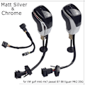 Miniatyrbild 4 av 5: För VW Passat B7/B8 Golf 6/7 Tiguan Skoda Octavia CC Scirocco DSG Automatisk växlingsknopp Spak Växel HeadBall LED Ljus-RÖD-Matt Silver RED-Matt Silver