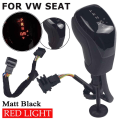Miniatyrbild 1 av 5: DSG AT LED Synkronisera elektronisk display Växelspaksknopp Växelspak Handboll för Golf 6 Jetta MK5 MK6 Tiguan Polo-Röd-Matt Svart Red-Matt Black