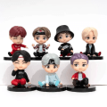 Miniatyrbild 3 av 7: 7 st/ set Bangtan Pojkar Grupper Rm Jin Suga Jhope Jimin V Jungkook Docka Modell Leksak Action Figur Star Idol Söt Army Present för barn 7pcs set B