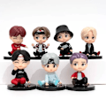 Miniatyrbild 3 av 7: 7 st/ set Bangtan Pojkar Grupper Rm Jin Suga Jhope Jimin V Jungkook Docka Modell Leksak Action Figur Star Idol Söt Army Present för barn 7pcs set C