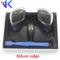 Miniatyrbild 1 av 5: För VW Golf 6 7 R GTI Passat B7 B8 CC R20 Jetta MK6 GLI Krom Matt Med Kolfiber Växelknopp Gear Cover DSG Logo-set 1 set 1