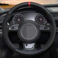 Miniatyrbild 2 av 6: Bilrattkåpa Cover Äkta Läder För Audi A1 8X A3 8V Sportback A4 B8 Avant A5 8T A6 C7 A7 G8 A8 D4 Q3 8U Q5 8R