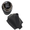 Miniatyrbild 1 av 5: pu Läder växelspaksväxelspak Gaitor Boot Cover för MAZDA 3 BK BL 2006 2007 2008 2009 2010 2011 2012-5 speed set krom 5 speed set chrome