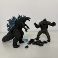 Miniatyrbild 5 av 7: SHM Kong From Godzilla Vs Kong 2021 Film PVC Action Figur Kaiju Monsterverse Dinosaur Model Samlarobjekt Action Leksaker Presenter B With box