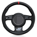 Miniatyrbild 1 av 6: Bilrattkåpa Cover Äkta Läder För Audi A1 8X A3 8V Sportback A4 B8 Avant A5 8T A6 C7 A7 G8 A8 D4 Q3 8U Q5 8R